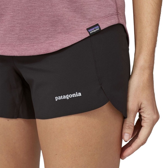 Patogonia Strider Shorts 3” Womens Small Black Ultralight Pocket Run NWT NEW $79 - Picture 1 of 7